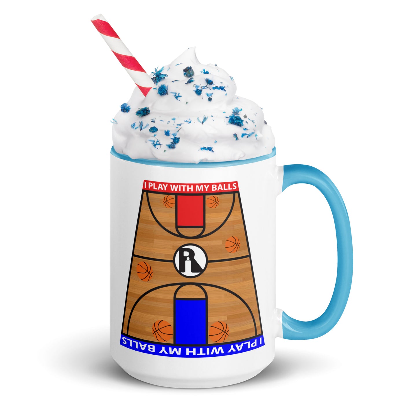 I Play With My Balls, Basketball Mug Colored