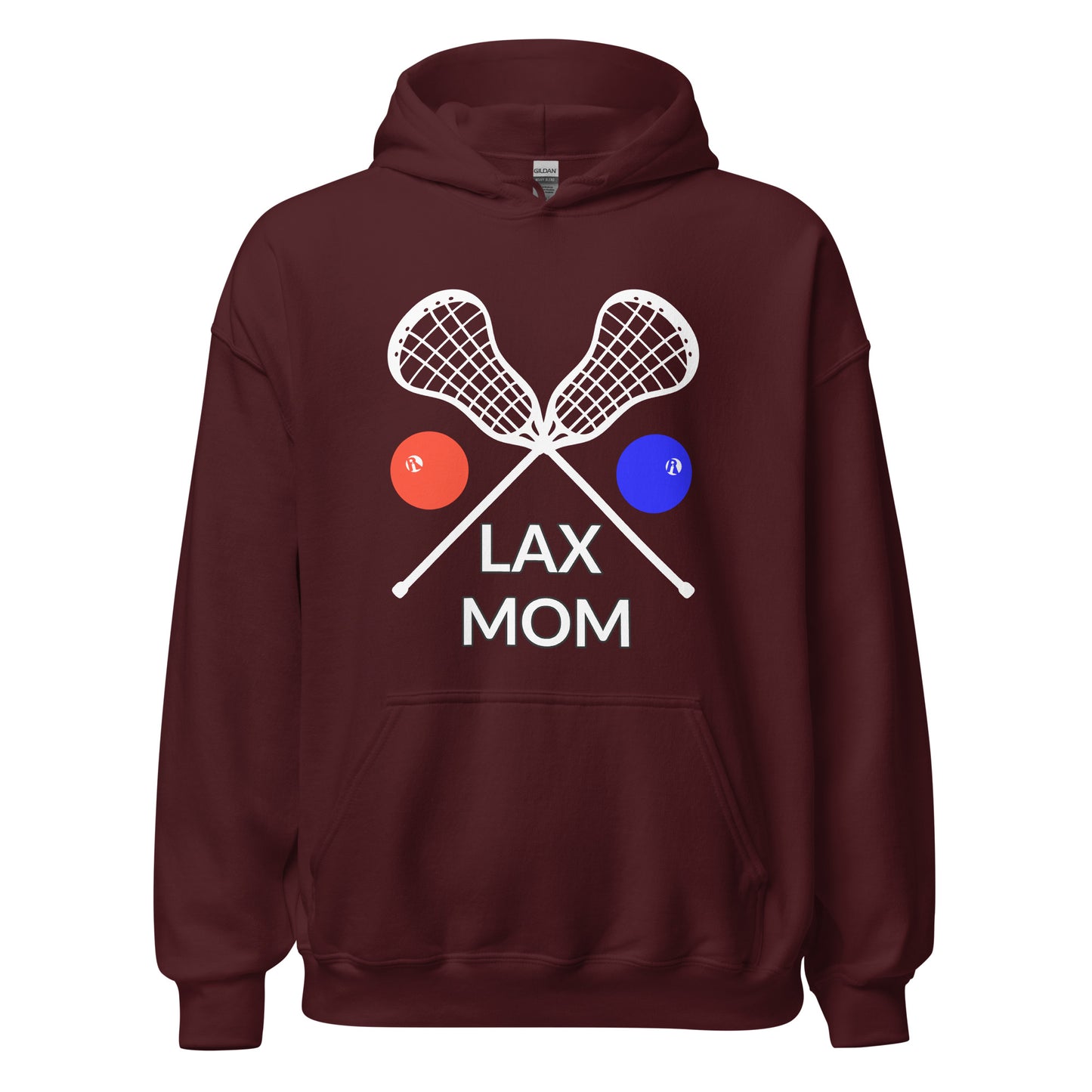 LAX Mom Hoodie White Sticks