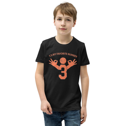 My Favorite Number Is 3 Kids Tee