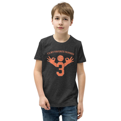 My Favorite Number Is 3 Kids Tee