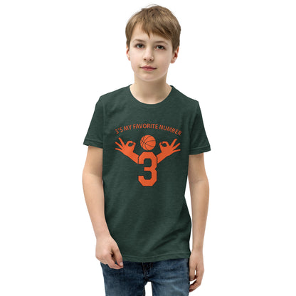 My Favorite Number Is 3 Kids Tee