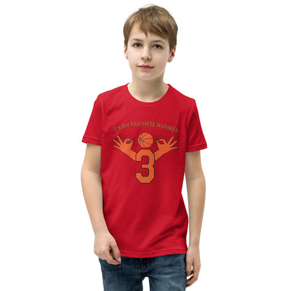 My Favorite Number Is 3 Kids Tee